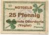 Oberdorla (heute: Vogtei) - Oberdorlaer Spar- und Darlehnskasssen-Verein eGmuH - -- - 25 Pfennig 