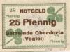 Oberdorla (heute: Vogtei) - Oberdorlaer Spar- und Darlehnskasssen-Verein eGmuH - 1918 - 25 Pfennig 