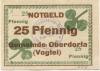 Oberdorla (heute: Vogtei) - Oberdorlaer Spar- und Darlehnskasssen-Verein eGmuH - 1918 - 25 Pfennig 