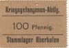 Oberhofen (heute: F-Oberhoffen) - Kriegsgefangenen-Abteilung Stammlager - -- - 100 Pfennig 