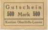 (Ober)Lödla und Lossen (heute: Göhren) - Grube Herzog Ernst, Kantine - -- - 500 Mark 