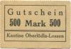 (Ober)Lödla und Lossen (heute: Göhren) - Grube Herzog Ernst, Kantine - -- - 500 Mark 