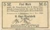 Obernkirchen-Schauenstein - Heye, H., Glasfabrik - 1.11.1922 - 31.12.1922 - 5 Mark