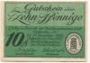 Oelsnitz - Amtshauptmannschaft - 1.12.1918 - 31.12.1920 - 10 Pfennig 