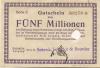 Oelsnitz und Leipzig - Schenk, Schmidt & Beuttler - 18.8.1923 - 5 Millionen Mark