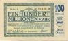 Opladen (heute: Leverkusen) - Stadt - 2.9.1923 - 100 Millionen Mark 
