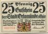 Orlamünde - Stadt - 2.9.1921 - 25 Pfennig 