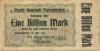 Partenkirchen (heute: Garmisch-Partenkirchen) - Marktgemeinde - 18.10.1923 - 1 Billion Mark 