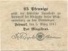 Pasewalk - Stadt - 5.3.1917 - 25 Pfennig 