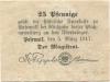 Pasewalk - Stadt - 5.3.1917 - 25 Pfennig 