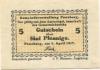 Penzberg - Gemeinde - 5.4.1917 - 5 Pfennig 