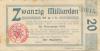 Perleberg - Stadt - 27.10.1923 - 30.11.1923 - 20 Milliarden Mark 