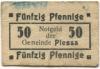 Plessa - Gemeinde - -- - 50 Pfennig 