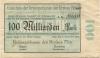 Plön - Kreissparkasse - 5.11.1923 - 100 Milliarden Mark 