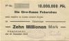 Pobershau (heute: Marienberg) - Girokasse - 10.9.1923 - 10 Millionen Mark