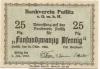 Putlitz - Bankverein eGmbH - 20.10.1920 - 1.1.1922 - 25 Pfennig 