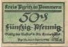 Pyritz (heute: PL-Pyrzyce)  - Kreisbank - 1.4.1921 - 50 Pfennig 