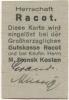Racot - Großherzogliche Herrschaft - -- - 25 Pfennig 