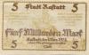 Rastatt - Stadt - 1.11.1923 - 5 Milliarden Mark 
