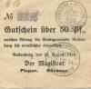 Rastenburg (heute: PL-Ketrzyn) - Stadt - 24.8.1914 - 50 Pfennig 