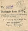 Rastenburg (heute: PL-Ketrzyn) - Stadt - 24.8.1914 - 50 Pfennig 