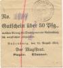Rastenburg (heute: PL-Ketrzyn) - Stadt - 24.8.1914 - 50 Pfennig 