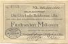 Reichenau (heute: Hartmannsdorf) - Gemeinde - 23.10.1923 - 500 Millionen Mark 