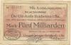 Reichenau (heute: Hartmannsdorf) - Gemeinde - 27.10.1923 - 5 Milliarden Mark