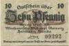 Reinerz (Bad) (heute: PL-Duszniki-Zdrój) - Hanke, Hermann, Mechanische Weberei - 1.4.1921 - 10 Pfennig
