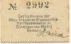 Reinerz (Bad) (heute: PL-Duszniki-Zdrój) - Wedel, von, Haus-Industrie-Organisation für Handweberei in Schlesien, Centralbüro - 1918 - 50 Pfennig 