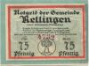 Rellingen - Gemeinde - -- - 75 Pfennig 