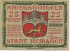 Remagen - Stadt - 27.12.1918 - 31.3.1920 - 25 Pfennig 
