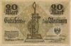 Reutlingen - Stadt - 30.10.1918 - 31.1.1919 - 20 Mark 