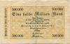 Reutlingen - Stadt - 11.8.1923 - 1.12.1923  - 1/2 Million Mark 