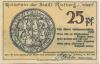 Rietberg - Stadt - 12.5.1921 - 25 Pfennig 