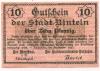 Rinteln - Stadt - September 1917 - 10 Pfennig 