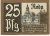 Roda (heute: Stadtroda) - Stadt - 1.9.1920 - 25 Pfennig 
