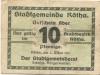 Rötha - Stadt - 1.3.1917 - 10 Pfennig 