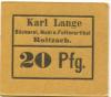 Roitzsch (heute: Sandersdorf-Brehna) - Lange, Karl, Bäckerei, Mehl und Futterartikel - -- - 20 Pfennig 