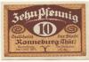 Ronneburg - Stadt - 1.7.1920 - 10 Pfennig 