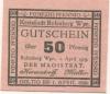 Rosenberg (heute: PL-Susz) - Stadt - 1.4.1919 - 1.4.1920 - 50 Pfennig 