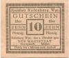 Rosenberg (heute: PL-Susz) - Stadt - 1.10.1920 - 10 Pfennig