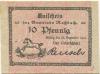 Roßbach (heute: Braunsbedra) - Gemeinde - - 31.12.1921  - 10 Pfennig 