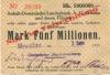 Roßlau - Sachsenberg, Gebrüder, AG - 7.9.1923 - 5 Millionen Mark 