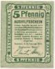 Rostock - Rostocker Bank - 5.2.1920 - 31.3.1921 - 5 Pfennig 