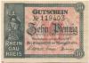 Rüdesheim - Rheingaukreis - 29.6.1917 - 10 Pfennig 