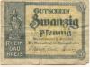 Rüdesheim - Rheingaukreis - 29.6.1917 - 20 Pfennig 
