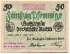 Ruhla - Städte - 1.5.1920 - 31.12.1921 - 50 Pfennig 