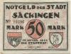 Säckingen - Stadt - 30.11.1922 - 50 Mark 