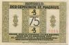 Sankt Magnus (heute: Bremen) - Gemeinde - 9.11.1921 - 31.1.1922 - 75 Pfennig
